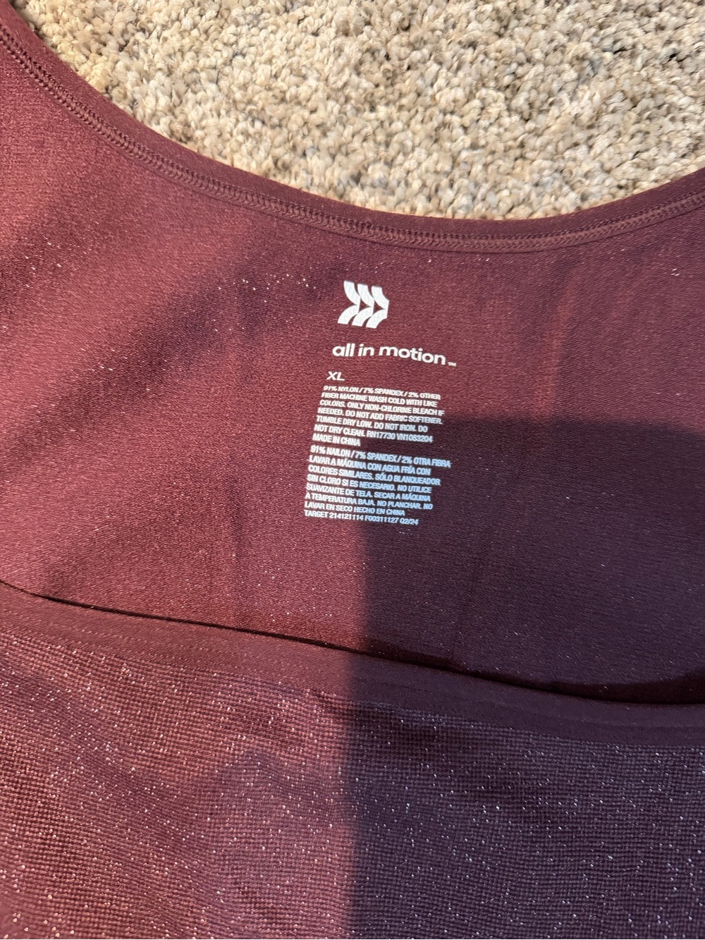 Women’s All In Motion Long Sleeve Square Neck Crop Tops - Picture 5 of 5